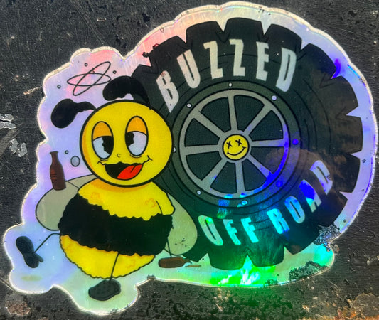1. Buzzed Bee Sticker
