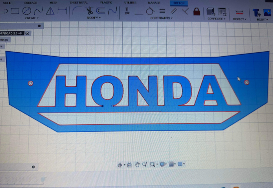 CUSTOM "HONDA" 420/500 GRILL